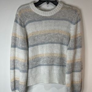 LC Lauren Conrad knit sweater XXL ivory grey with sequin embelishments